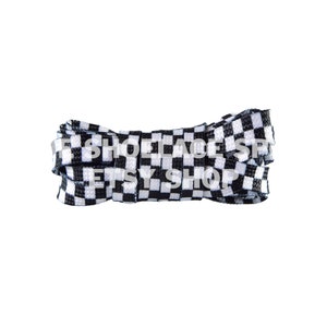 1 Pair 45&quot; CHECKERBOARD PRINTED Shoelaces 5/16th Inch Flat Trending Statement laces