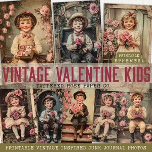 Vintage Valentine Kids Junk Journal, Valentine Junk Journaling, Junk Journaling Valentine Ephemera, Love Junk Journaling, Valentine&#39;s Day