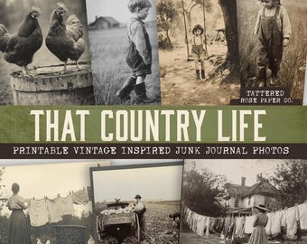 The Country Life Junk Journal Ephemera, Junk Journal Farm Ephemera, Country Junk Journaling Printables, Farm Junk Journal Photos, Vintage