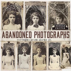 Abandoned Photographs Junk Journal, Spooky Junk Journal, Junk Journaling Photos, Creepy Ephemera, Halloween Junk Journal, Victorian Photos