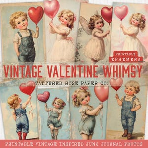 Valentine Whimsy Junk Journal, Valentine Junk Journaling, Junk Journaling Valentine Ephemera, Love Junk Journaling, Valentine&#39;s Day Journal