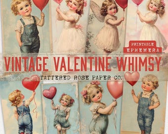 Valentine Whimsy Junk Journal, Valentine Junk Journaling, Junk Journaling Valentine Ephemera, Love Junk Journaling, Valentine's Day Journal