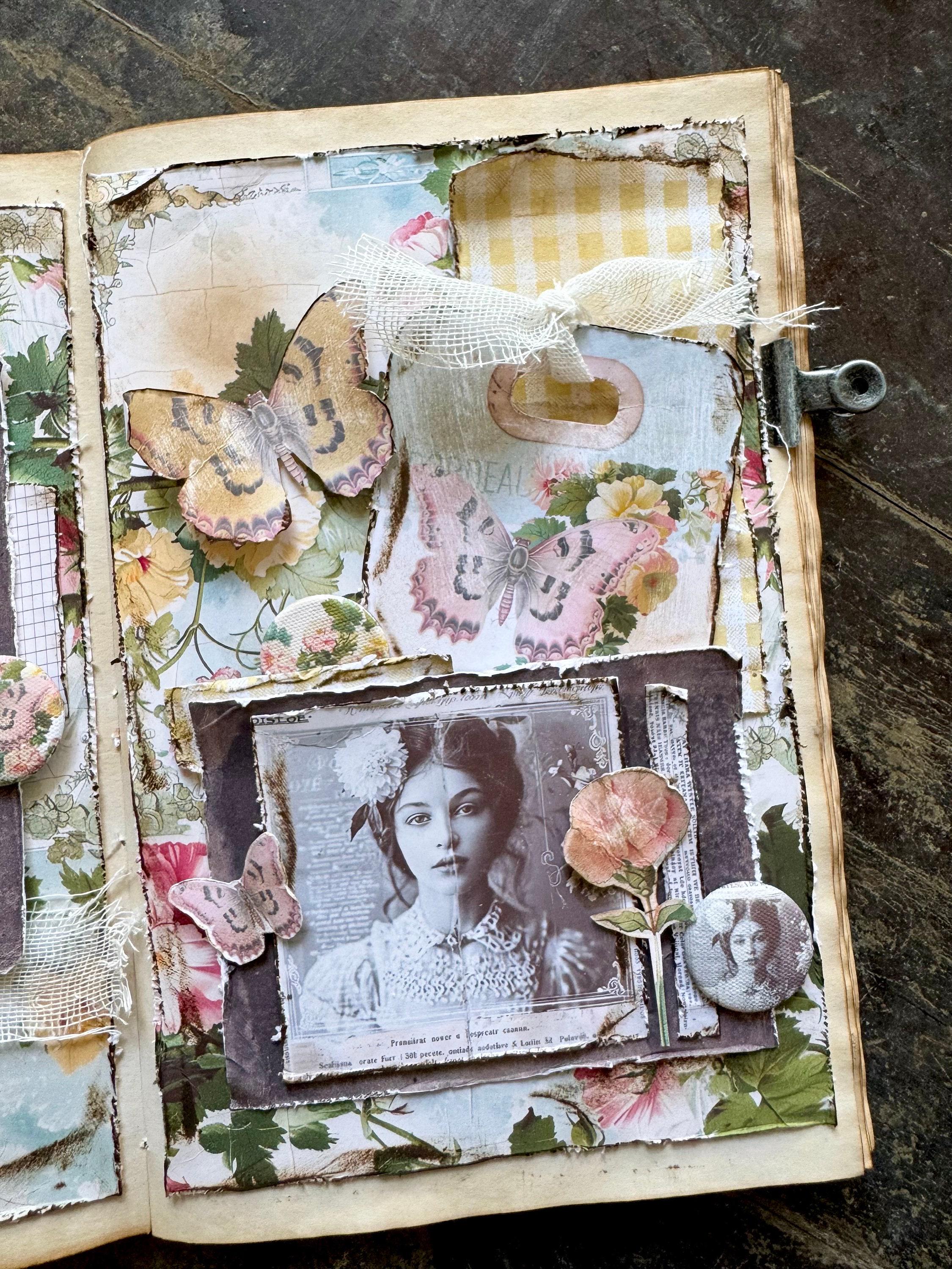 Vintage Story Kit Junk Journal Kit, Flower Garden Junk Journaling, Junk ...