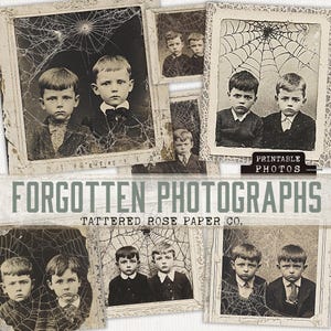 Forgotten Photographs Junk Journal, Spooky Boy Junk Journal, Junk Journaling Photos, Creepy Ephemera, Halloween Junk Journal, Creepy Photos