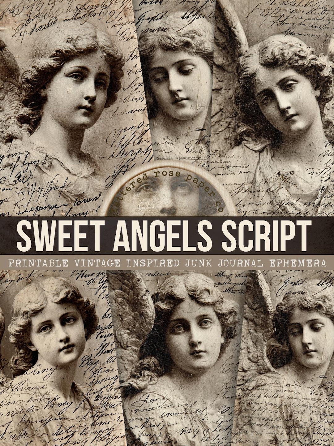 Sweet Angels Script Junk Journal, Valentine Junk Journaling, Junk ...