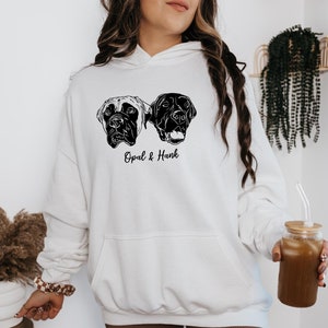 Sweat à capuche personnalisé pour animal de compagnie avec la photo de l'animal et son nom Sweat à capuche personnalisé portrait de chien Pull pour chien personnalisé Sweat à capuche pour chien Sweat à capuche personnalisé pour chat, cadeau de Noël