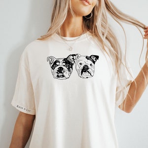 Custom Comfort Colors® Pet T-Shirt with Pet Photo and Name | Personalized Pet Portrait Shirt | Custom Dog Cat Graphic Tee | Comfort Colors®