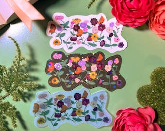 Floral Piano Waterproof Sticker - Music Fan Gift