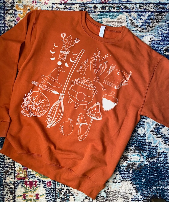 burnt orange crewneck sweatshirt
