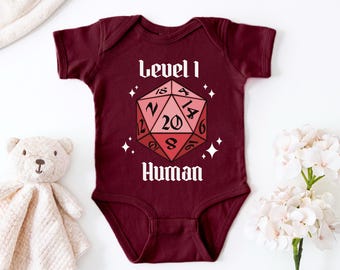 Body per neonati di livello 1: divertente costume da giocatore di giochi di ruolo per neonati