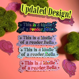 Esta es la pegatina holográfica Kindle de un lector Bella / Booktok / Twilight / Bookish Sticker / Kindle Sticker / Smut / Funny Book Sticker