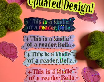 Bella Kindle Reader Holographic Sticker - Twilight Booktok
