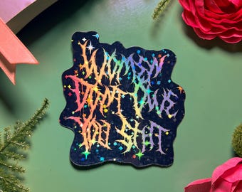 Sticker coeur holographique féministe : les femmes ne vous doivent pas de merde
