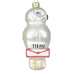 Magical Wizarding World Hedwig Christmas Owl Christmas Glass Ornament