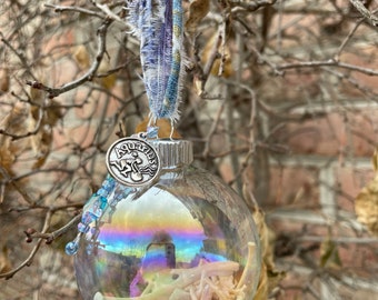 Zodiac Deluxe Glass Iridescent Bone Orb