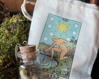 Tarot Bone or Tooth Vial Necklace