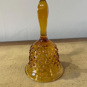 Fenton Amber Hobnail Bell