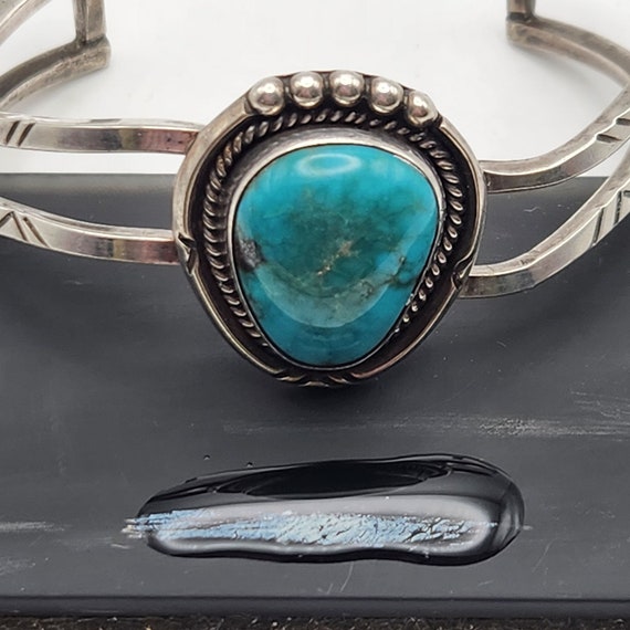 Vintage Genuine Turquoise & Sterling Native Ameri… - image 7