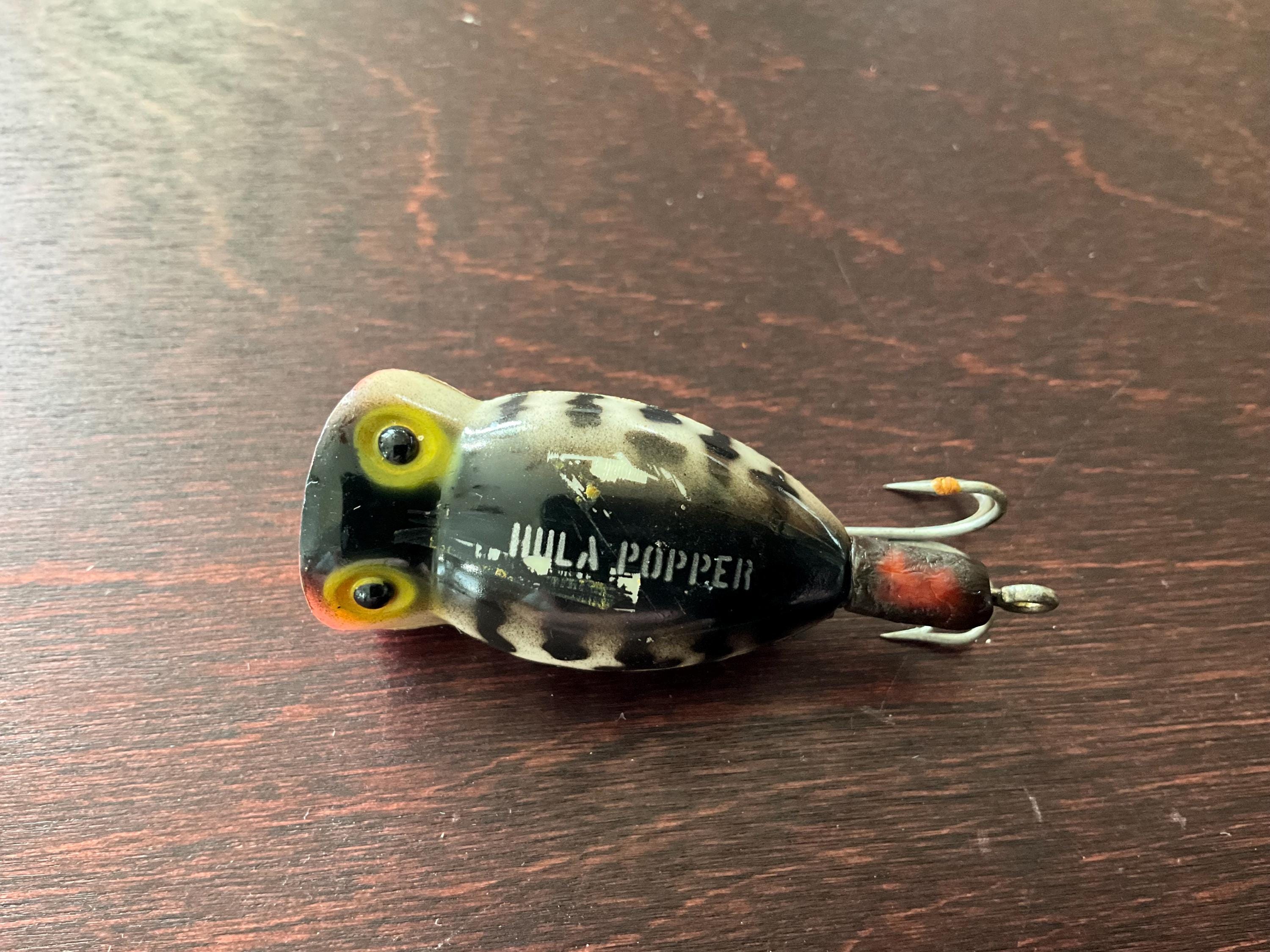 Esca Rebel Teeny Pop R Vintage 1984 Topwater – 2 1/8 Oz Argento/Nero P5001 NOS Per Bass