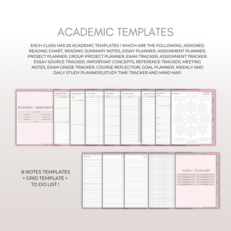 Digital Student Planner 2023 2024, Academic Planner, School Planner
