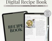 Digital Recipe Book, Meal Planner, iPad Template (PDF)