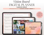 Vision Board Digital Planner: Dream Life Goal Tracker (PDF)