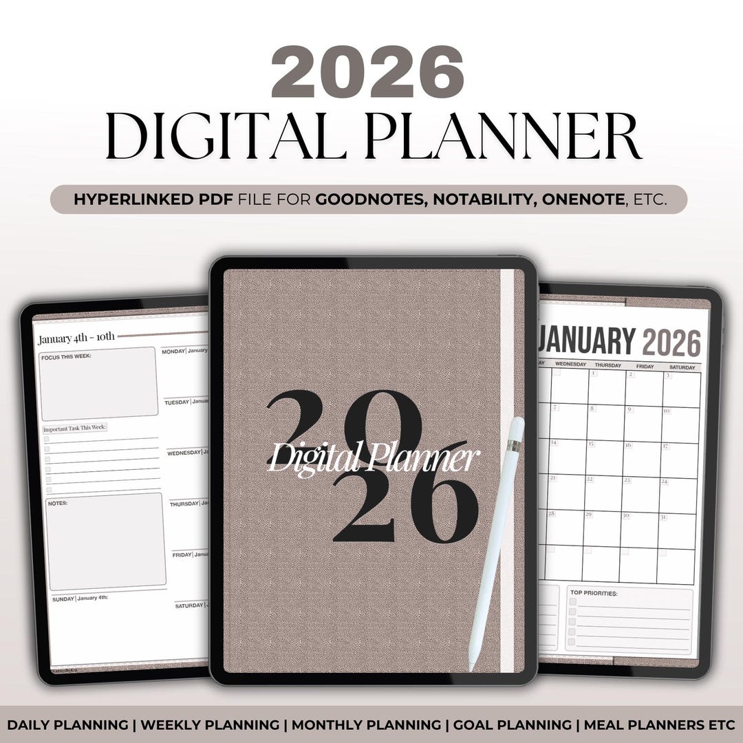 2026 Digital Daily Planner for Goodnotes and Notability, Can Be Used on ...