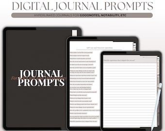 Goodnotes Digital Journal with Prompts, iPad Journal Template, Daily Journaling, Writing Prompts, Notability Journal