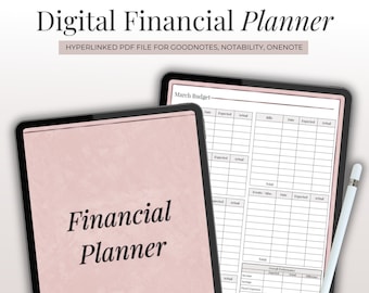 Digital Financial Planner, Budgeting Templates (PDF)