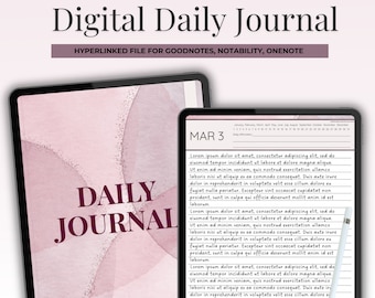 365-Page Digital Daily Journal, Hyperlinked iPad Notebook (PDF)