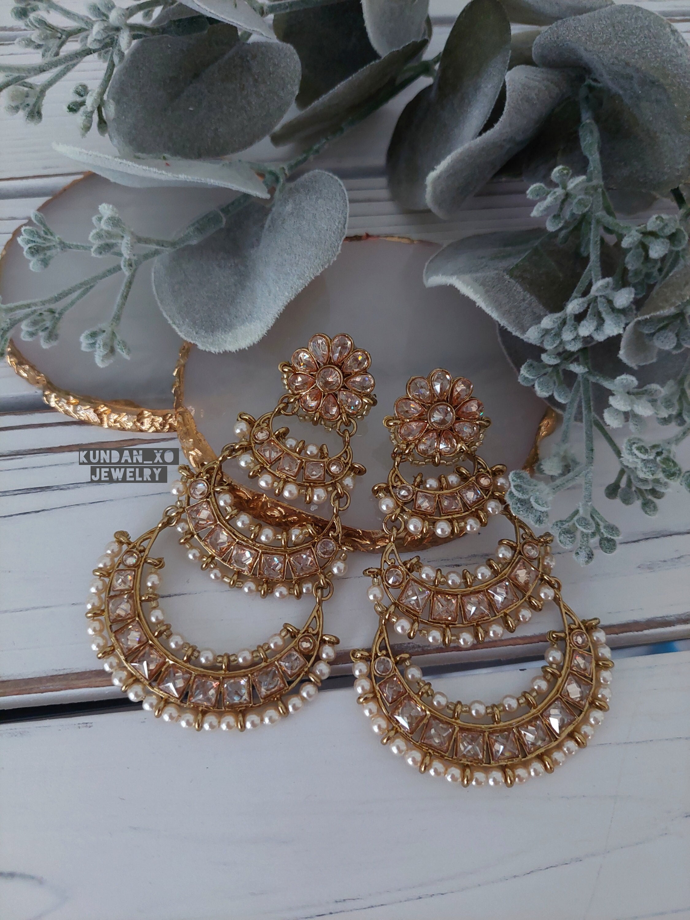 Earrings with punjabi clearance suit