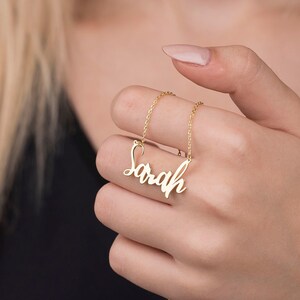 Name Necklace, Gold Handmade Jewelry, Minimalist Personalized Jewelry, Personalized Gifts for Her, Christmas Gifts, Custom Name Necklace