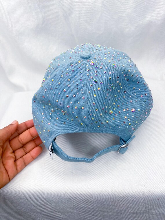 NY Yankees Blue Denim Cap - Shiny Rhinestones - 9twenty - Etsy display picture 2