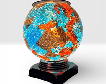 Mosaic Wax Melt Warmer Lamp | Scented World Wax Melter | Electric Wax Melt Burner | Fragrance Warmer | Mosaic Home Decor Lamp | Wax Melt