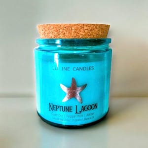 Coastal Scented Candle: Neptune Lagoon, Beach House Decor