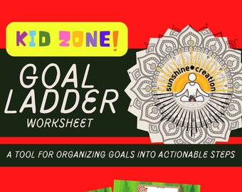 Goal setting worksheet | Printable worksheet for kids | Worksheet for setting goals | Printable social emotional learning tool