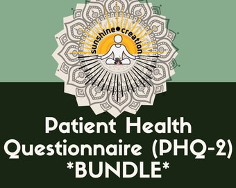 PHQ-2 Assessment and Screener | Printable Assessment | Patient health questionnaire | multiple design printable worksheet pack (phq2)