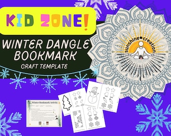 Winter bookmark craft activity | Printable craft activity | Printable bookmark activity | craft for kid | craft for teen