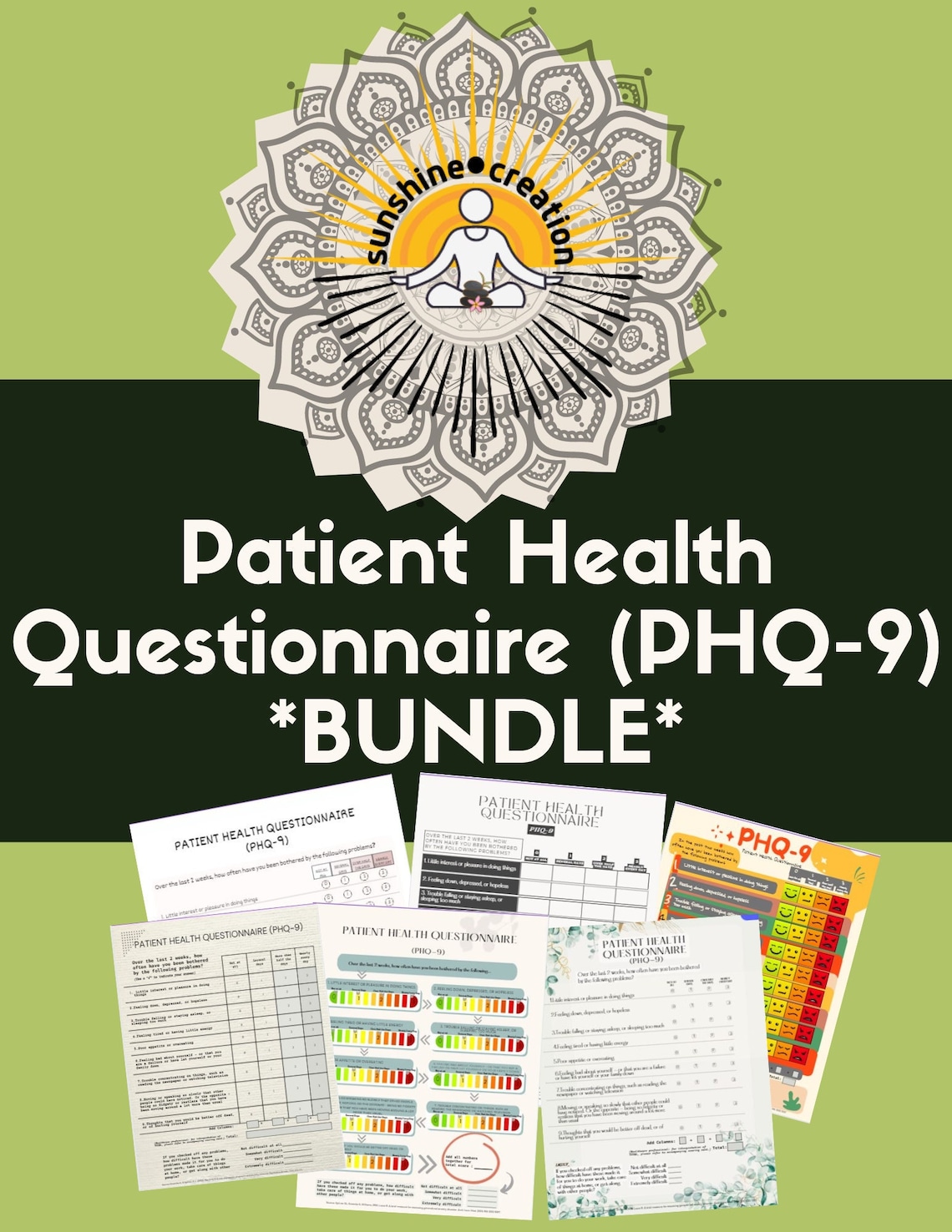 PHQ9 Assessment and Screener Printable Assessment Patient Health