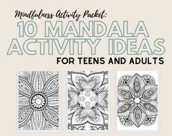 10 Mandala Activity Ideas | Printable Worksheets | Mandala activity idea | Social Emotional Learning | Anxiety Relief Worksheet
