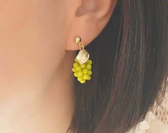 Lady Grape Shape Ear Nails, 1 Pair of Grape Earring, Boucles d'oreilles filles, Clous d'oreille femme, Boucle d'oreille fille, Objets décoratifs femme portés sur les oreilles