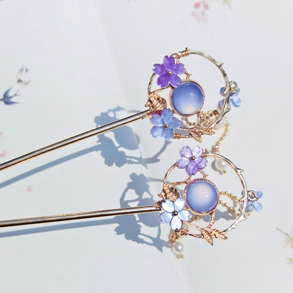 Handmade Metal Hair Sticks | Bridal Wedding Jewelry Accessories Gifts, Wedding Decor, Women Hair Pin Clip Hairpins Chopstick Headwear, 1 pcs