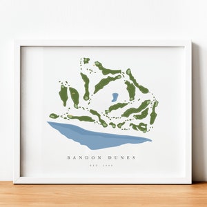 Bandon Dunes | Golf Course | Digital Download | Golf Course Architecture | Golf Course Layout | Golf Gifts
