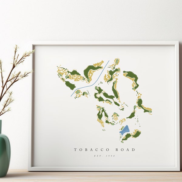 Tobacco Road | Golf Course | Digital Download | Golf Course Architecture | Golf Course Layout | Golf Gifts