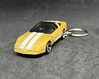 84 'Corvette Neuheit Schlüsselanhänger gemacht von 1:64 Diecast Modellauto