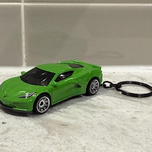 2020 Corvette C8 Novelty Keychain made from 1/64 diecast model scale car