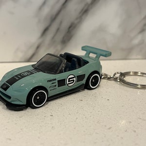 15 Mazda MX-5 Miata Novelty Keychain made from 1/64 diecast model scale car