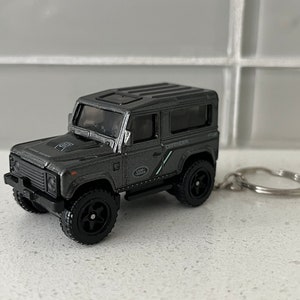 Land Rover Defender 90 - Novelty Keychain made from 1/64 scale diecast model car