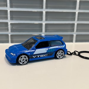 90 Honda Civic EF Novelty Keychain made from 1/64 diecast model scale car