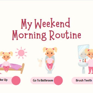 Weekend routine, kids checklist, to do list